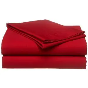 Hospital Twin Extra Long 100% Cotton Jersey Sheet Set - Soft and Comfy - by Crescent Bedding -Twin XL (Twin XL, Red)