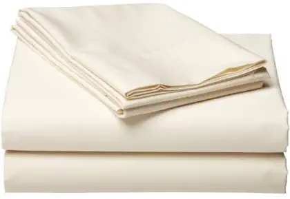 Camper RV Short Queen Sheet Set - 300 Thread Count 100% Egyptian Cotton (Ivory) by The Great American Store