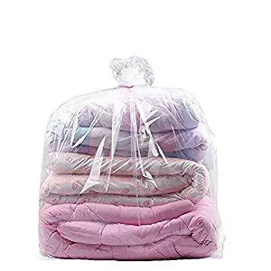 32x39 Inches Comforter Storage Bags Dustproof Moistureproof Jumbo Plastic Storage Bags for Blanket Clothes and Big Plush Toys Set of 10