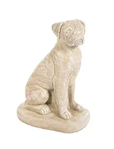 Solid Rock Stoneworks Boxer Dog- 13" Tall x 6" w x 9" Dia- Desert Sand