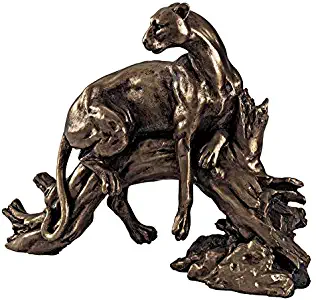 Design Toscano Leopard at Rest Statue, Bronze