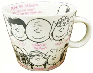 Made in Japan Snoopy Peanuts Character Large Size Mug Cup Friends