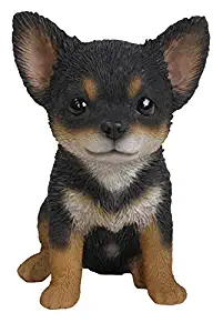 Hi-Line Gift Ltd Chihuahua Puppy Statue, Black/Brown