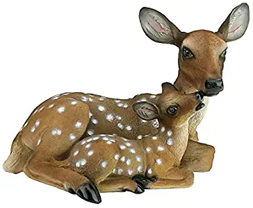 Design Toscano Mothers Love Doe and Fawn Garden Animal Statue, 19 Inch, Polyresin, Full Color