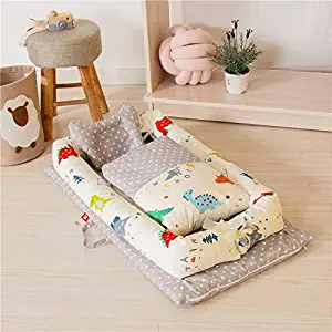 VDT Bed Crib Shining Portable Baby Crib VDT Bed Cradle Cot Co-Sleeping Bed 955015cm(37196in) Folding Bed for Baby Care