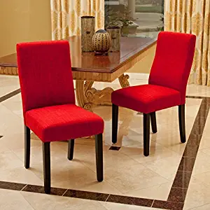 Christopher Knight Home 295176 Corbin Dining Chair (Set of 2), Red