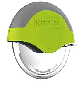 Kitchy Pizza Cutter Wheel - Super Sharp and Easy To Clean Slicer, Kitchen Gadget with Protective Blade Guard (Green)