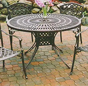 Oakland Living Sunray Cast Aluminum Dining Table, 48-Inch, Antique Bronze