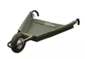 Allsop Home and Garden WheelEasy Folding Yard Cart/Ground Load Wheelbarrow, Lightweight with 350 lbs Capacity, Ultra-Thick Vinyl-Coated Nylon, Large 12.5" Pneumatic Tire