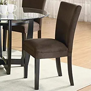 Bloomfield Microfiber Parson Side Chairs Cappuccino and Chocolate (Set of 2)