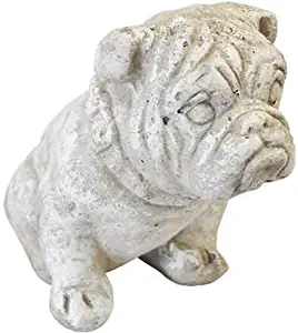 Athens Small Bulldog Statue, Marble Tone