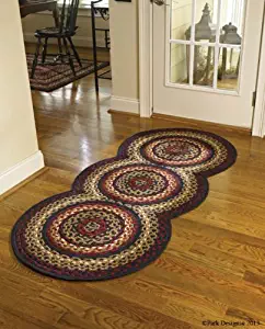 Braided Rugs Folk Art Style Runner, 30 X 72