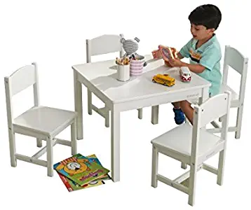 KidKraft Farmhouse Table and Chair Set, White