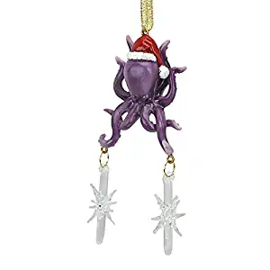 Design Toscano Christmas Tree Tenacious Tentacles Octopus Squid Holiday Ornament, Multi/Color