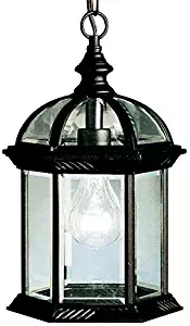 Kichler 9835BK, Barrie Cast Aluminum Outdoor Ceiling Lighting, 100 Total Watts, Black (Painted)