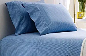 Ralph Lauren Classic Gingham 464 Thread Count Full Flat Sheet - French Blue