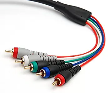 BlueRigger RCA- 5 Cable (Component Video Cable with Audio, 25 Feet)
