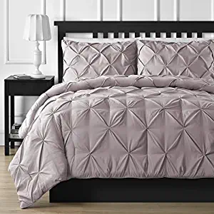 CLEAR OUT SALE Double-Needle Durable Stitching Comfy Bedding 3-piece Pinch Pleat Comforter Set by Comfy Bedding