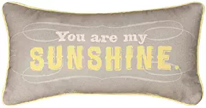 Manual Reversible Throw Pillow, You Are My Sunshine, 17 X 9-Inch