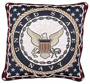 Simply Home U.S. Navy Tapestry Pillow