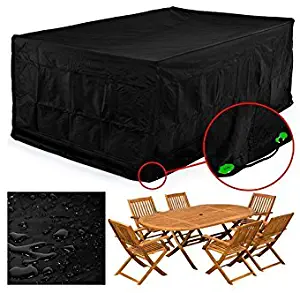 femor Rectangular Patio Furniture Cover Table and Chair Set Cover Waterproof for Outdoor Garden Furniture Care,Large(98" L x79 W x 31.5" H)