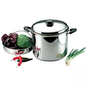 Precise Heat 30-Quart"Waterless" Stockpot with Steamer Basket