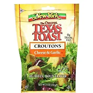 New York, The Original Texas Toast, Cheese & Garlic Croutons, 5oz Bag (Pack of 3)
