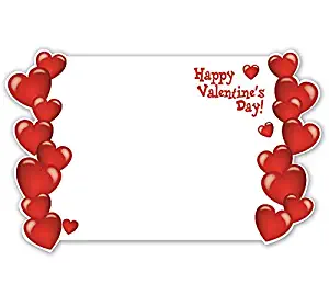 Burton & Burton Enclosure Card Hvd Valentine Hearts Party Decoration (Pack of 50)