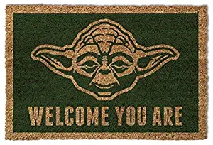 1art1 Star Wars Door Mat Floor Mat - Yoda, Welcome You are (24 x 16 inches)