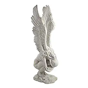 Design Toscano Remembrance and Redemption Angel Statue, Large, 30 Inch, Polyresin, Antique Stone