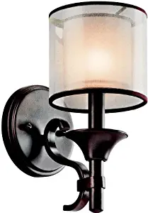 Kichler 45281MIZ Lacey Wall Sconce 1-Light, Mission Bronze