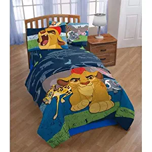 Jay Franco & Sons Disney Junior The Lion Guard Microfiber Soft 4 Piece Full Sheet Set.