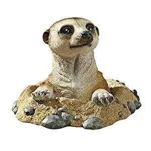 Design Toscano Out of the Kalahari Meerkat Garden Animal Statue, 10 Inch, Polyresin, Full Color