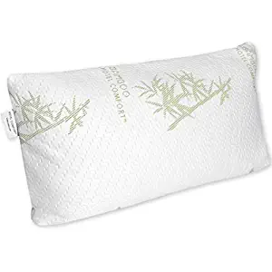 Hotel Comfort Premium Adjustable Memory Foam Pillow Ultra-Soft Bamboo Cover - King Size