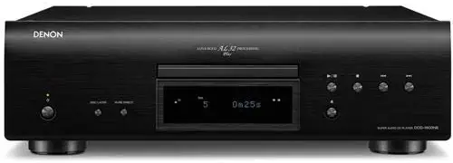 Denon DCD-1600NE Single Disc Super Audio CD Player | Exclusive Vibration-Resistant Design | Powerful Processing | Plays All Modern File Formats | Pure Direct Mode | Optical, Digital Coaxial Outputs