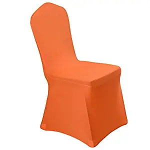 Uniquemystyle Spandex Dining Chair Cover Covers for Wedding Banquet (Orange)