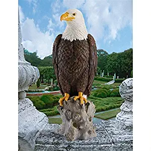 Nice1159 Majestic Mountain Eagle-Garden Statue American Bald Resin Home Decor Outdoor Dimensions 7½"W x 7" D x 21½"H - Rare (Only 1 pc left)