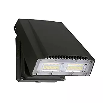 ELECALL 50W LED Wall Pack Adjustable Fixture, 150W HID Replacement, 5000K Daylight, 6000 Lumens, Waterproof and Outdoor Rated, IP65, ETL Listed