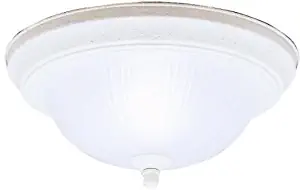 Kichler 8653SC Flush Mount 2-Light, Stucco White