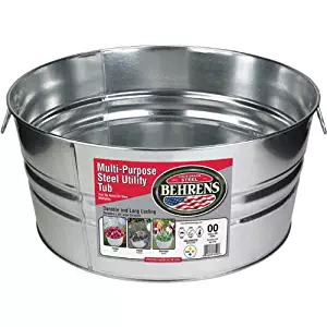 Behrens 2GS 15 Gallon Round Galvanized Steel Tub