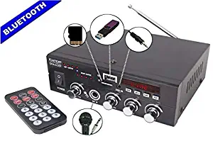 Kinter SMA40BT 2 x 25 Watt Stereo Mixing Amplifier Bluetooth Karaoke PA FM Radio/USB/TF/AUX/MP3 1/4" Microphone Input with Remote Control