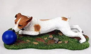 Conversation Concepts Jack Russell Terrier Brown & White w/Smooth Coat w/Ball My Dog Figurine