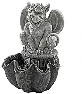 Water Fountain - Cedric the Squirt Gothic Gargoyle Statue Garden Decor Tabletop Fountain - Desk Fountain Water Feature