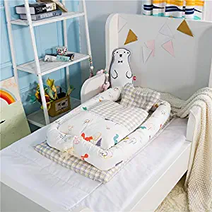 VDT Bed Crib Nest Bed Crib with Quilt Portable Removable Washable Crib Travel Bed for Children Infant Cotton Cradle for Newborn Bumper