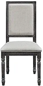 Progressive Furniture Muse Upholstered Back Chair (2/Ctn), Weathered Pepper