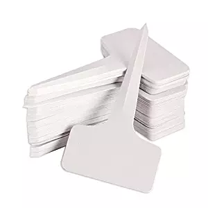 KINGLAKE 100 Pcs 6 x10cm Plastic Plant T-type Tags Nursery Garden Labels