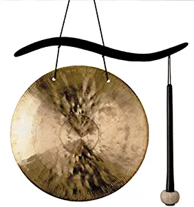 Woodstock Chimes WCBHG The Original Guaranteed Musically Tuned Chime Hanging Gong, Quintet, Black/Bronze