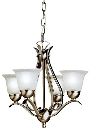 Kichler 2019NI Dover Mini Chandelier 4-Light, Brushed Nickel