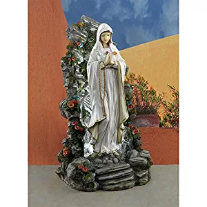 Design Toscano Blessed Virgin Mary Illuminated Garden Grotto Sculpture