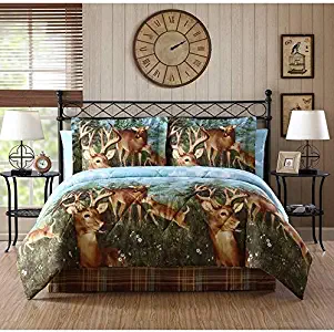 Ellison Mountain Ridge Deer Creek Comforter Set, Twin, Brown Bed in a Bag